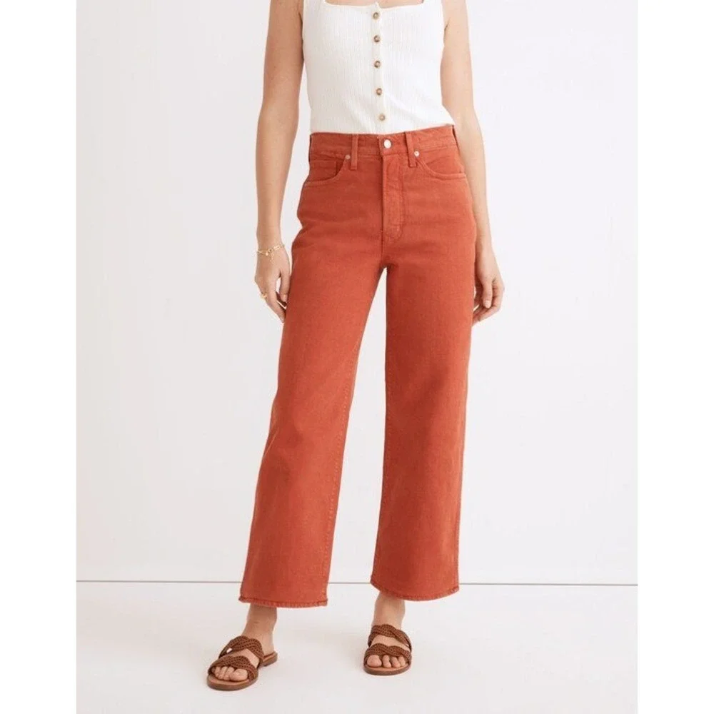 Madewell The Perfect Vintage Wide-Leg Jean: Garment-Dyed Edition Size 28 OR5767
